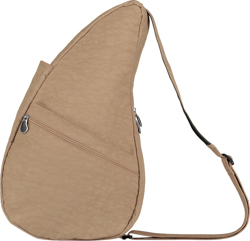 AmeriBag 19" Nylon Healthy Back Bag Ergonomic Crossbody Sling for Everyday Use, Travel & Walking Comfort (Taupe) - Image 4